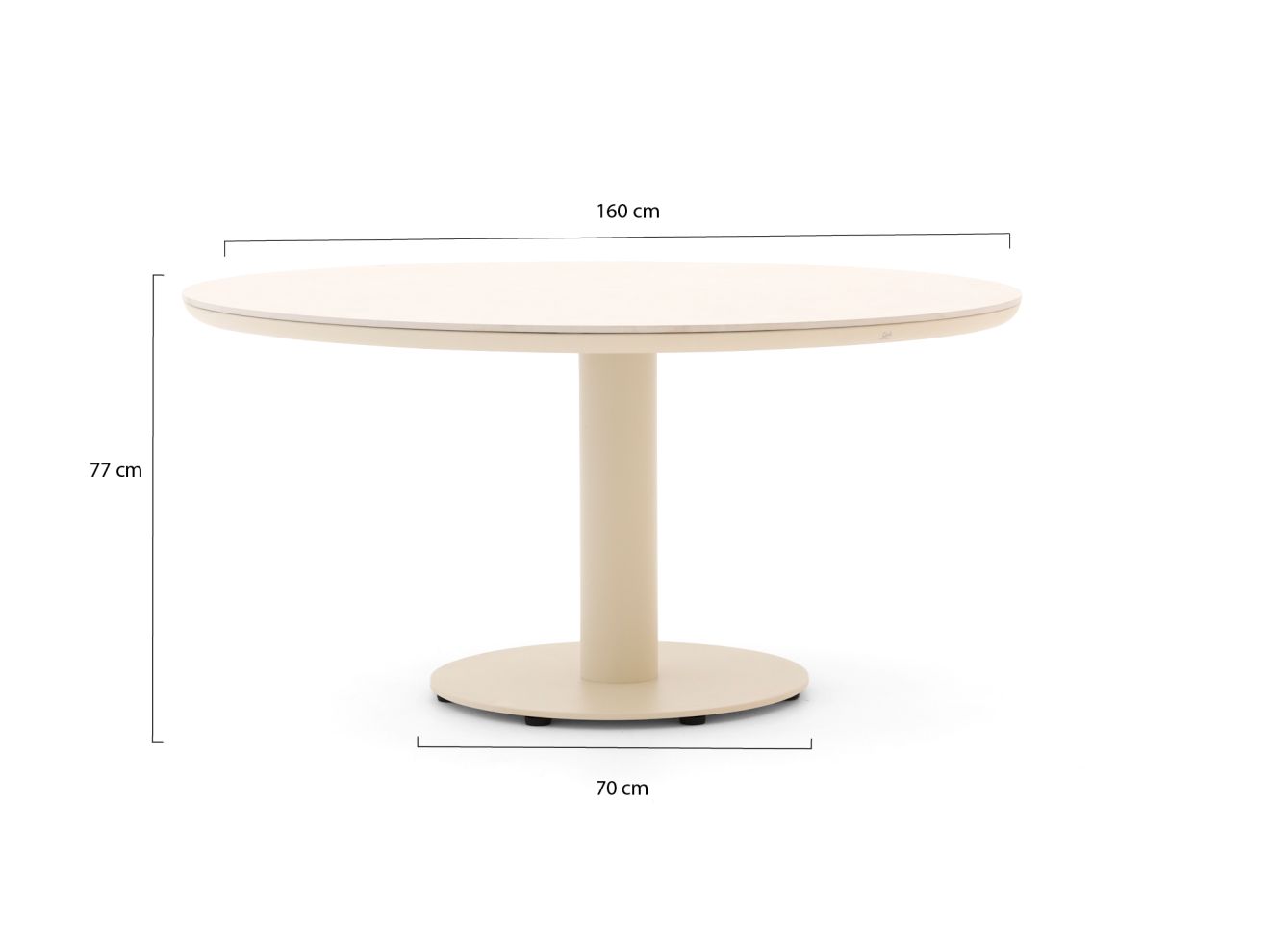 Apple Bee Melville Gartentisch ø 160 cm Weiß 160cm Unkategorisiert online kaufen