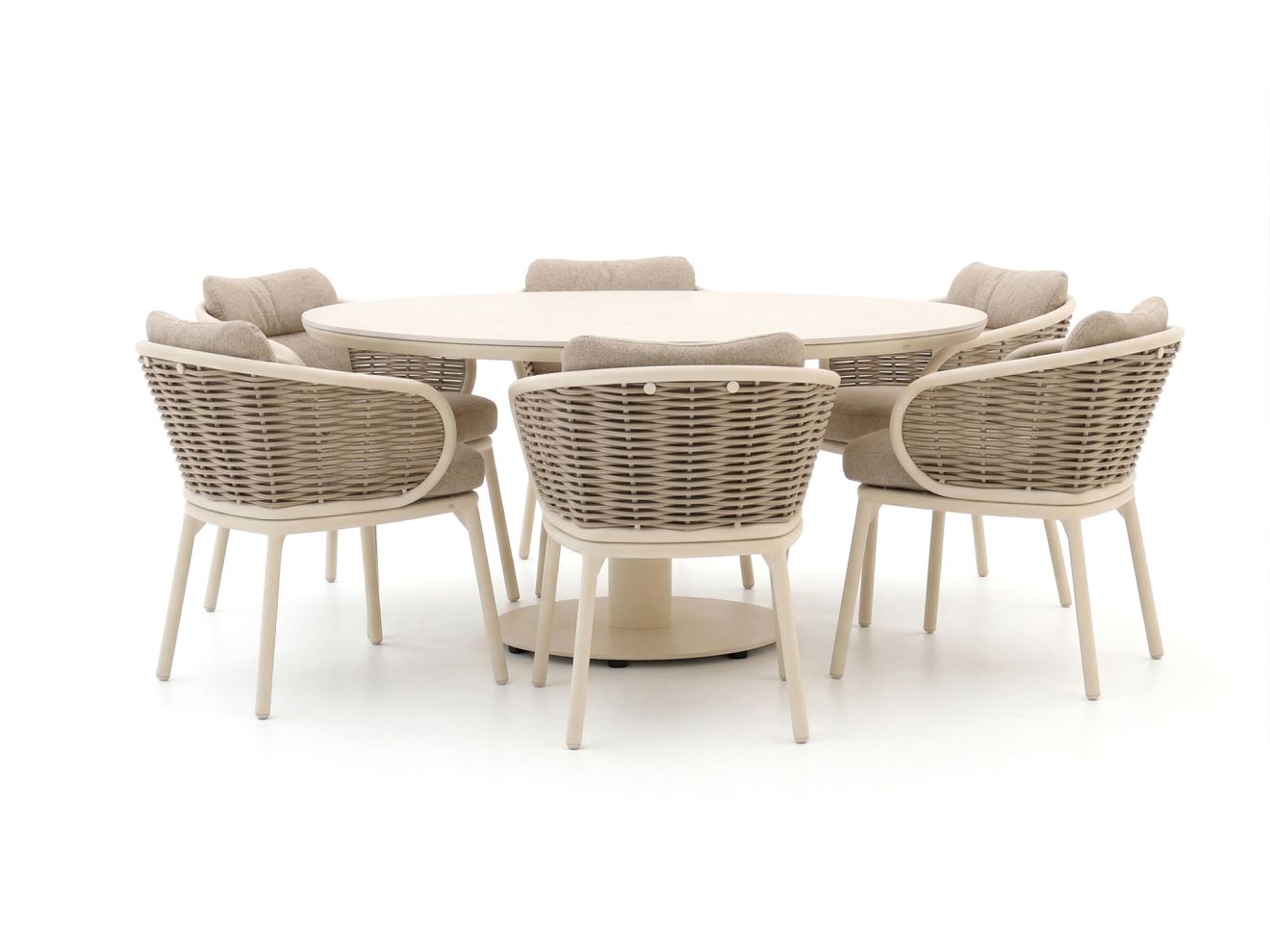 Apple Bee Pine Key/Melville ø 160 cm Gartenmöbel-Set 7-teilig Grau 160cm Unkategorisiert online kaufen