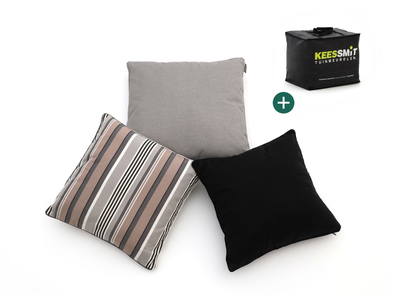 Dekokissen Set Timeless Stripe Natural Grau 60x30cm Unkategorisiert online kaufen