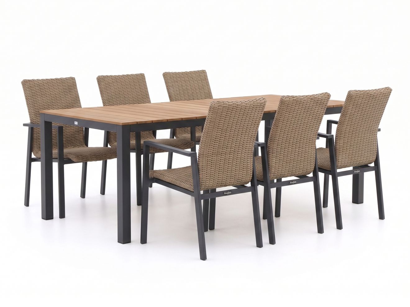 Manifesto Villongo/Fidenza 220 cm Gartenmöbel-Set 7-teilig stapelbar Unkategorisiert online kaufen