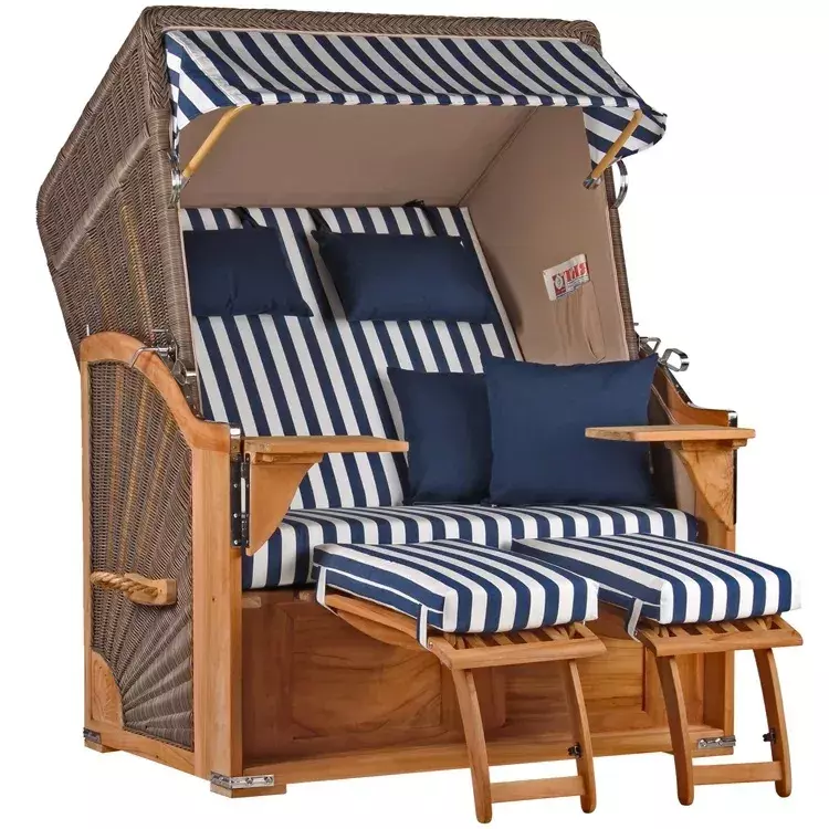 Strandkorb Nordstrand Teak PE grey Dessin 518 Blau Unkategorisiert online kaufen Strandkorb Nordstrand Teak PE grey Dessin 518 Blau Unkategorisiert online kaufen