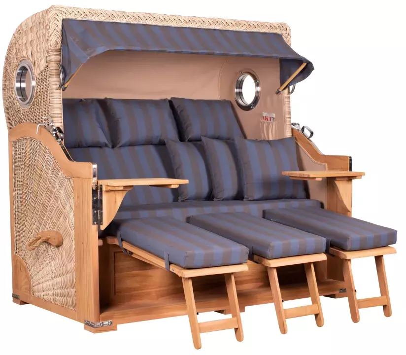 Strandkorb Westerland XXL Teak Bullauge PE shell Dessin 582 Blau Unkategorisiert online kaufen Strandkorb Westerland XXL Teak Bullauge PE shell Dessin 582 Blau Unkategorisiert online kaufen