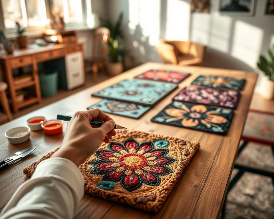 Fußmatten bemalen Schritt für Schritt Fußmatten bemalen Schritt für Schritt