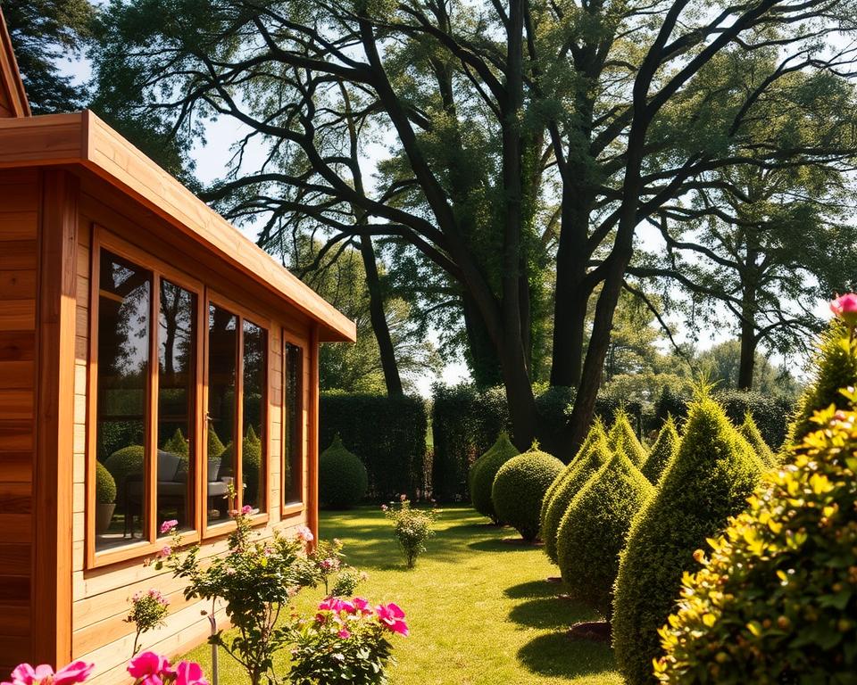 Mittelstarkes Gartenhaus mit 40mm Wandstärke