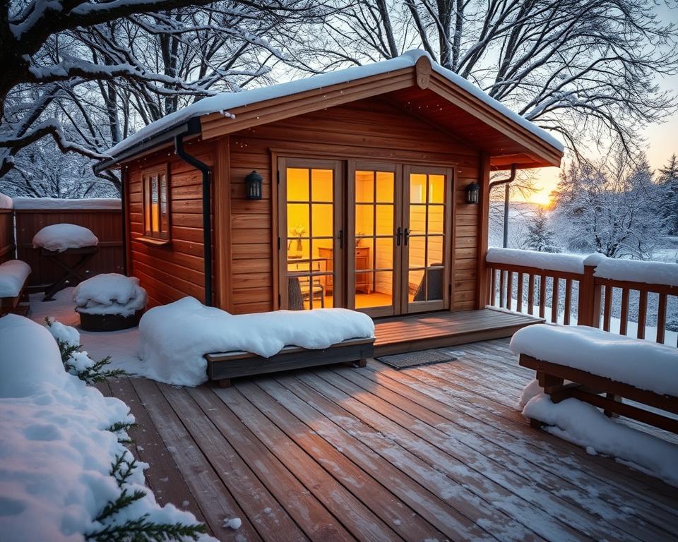 Winterfestes Gartenhaus mit robusten Wandstärken