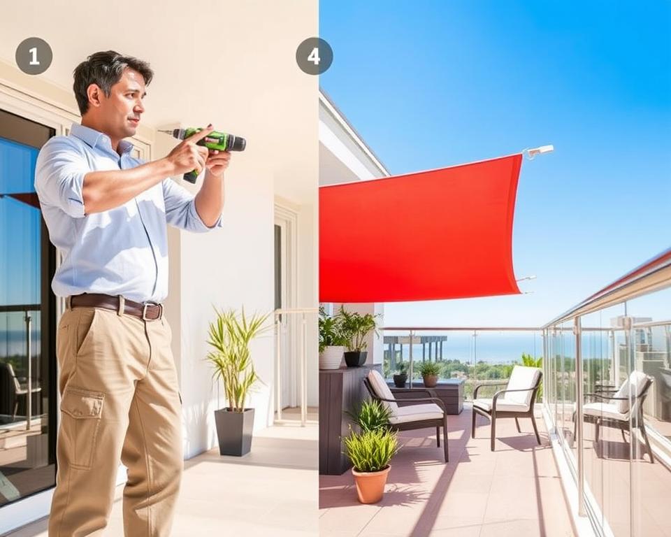 Sonnensegel am Balkon befestigen Schritt-für-Schritt Sonnensegel am Balkon befestigen Schritt-für-Schritt