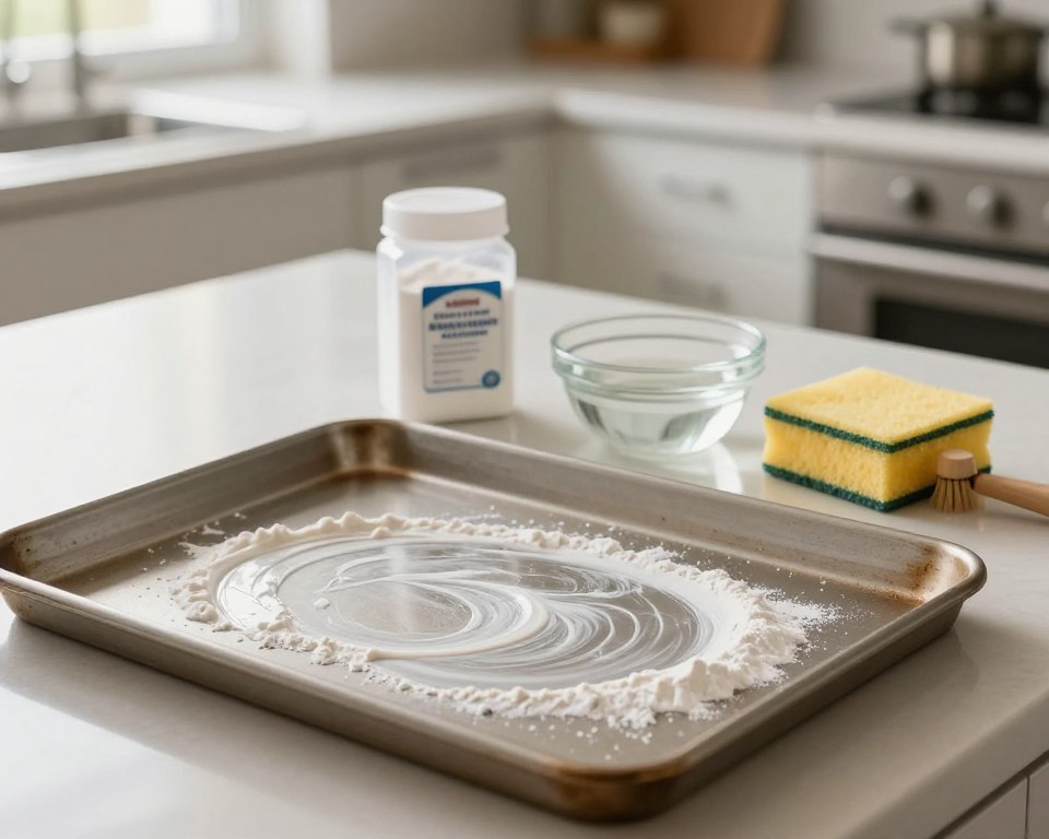Backblechreinigung mit Natron