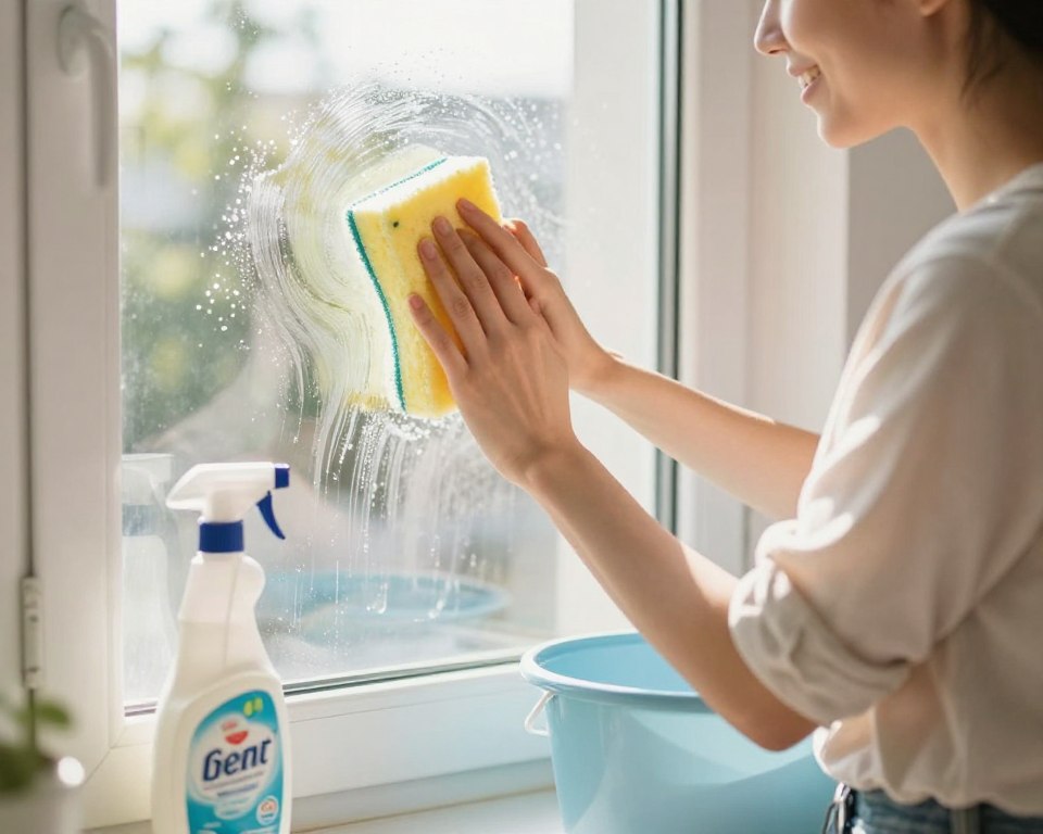 Fenster putzen mit Shampoo Schritt-für-Schritt