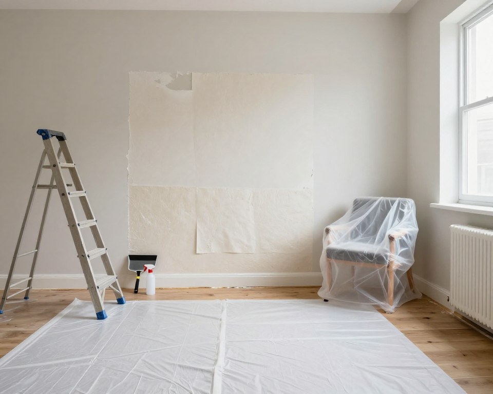 Raumvorbereitung für Glasfasertapete Entfernung