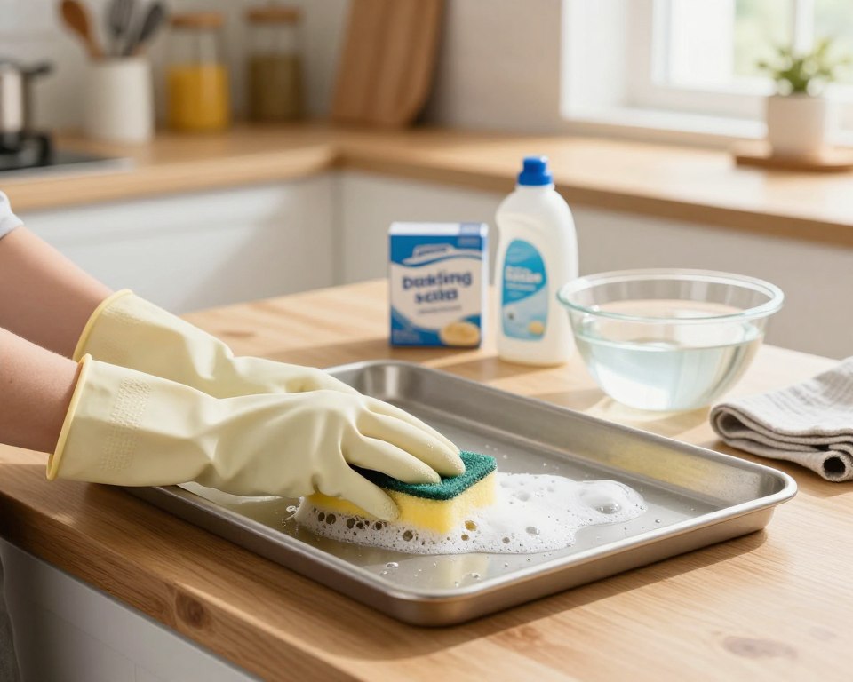 Reinigung von Backblechen