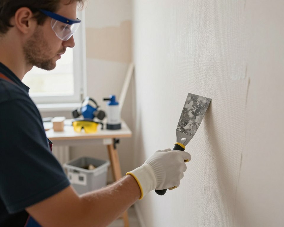 Sicherheit bei der Rauhfaser-Entfernung